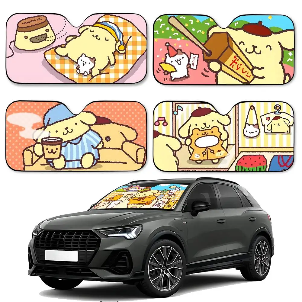 

P-Pudding Dog Cute Car SunShade Car Sunshade Covers Cover Universal Windscreen Folding Visor