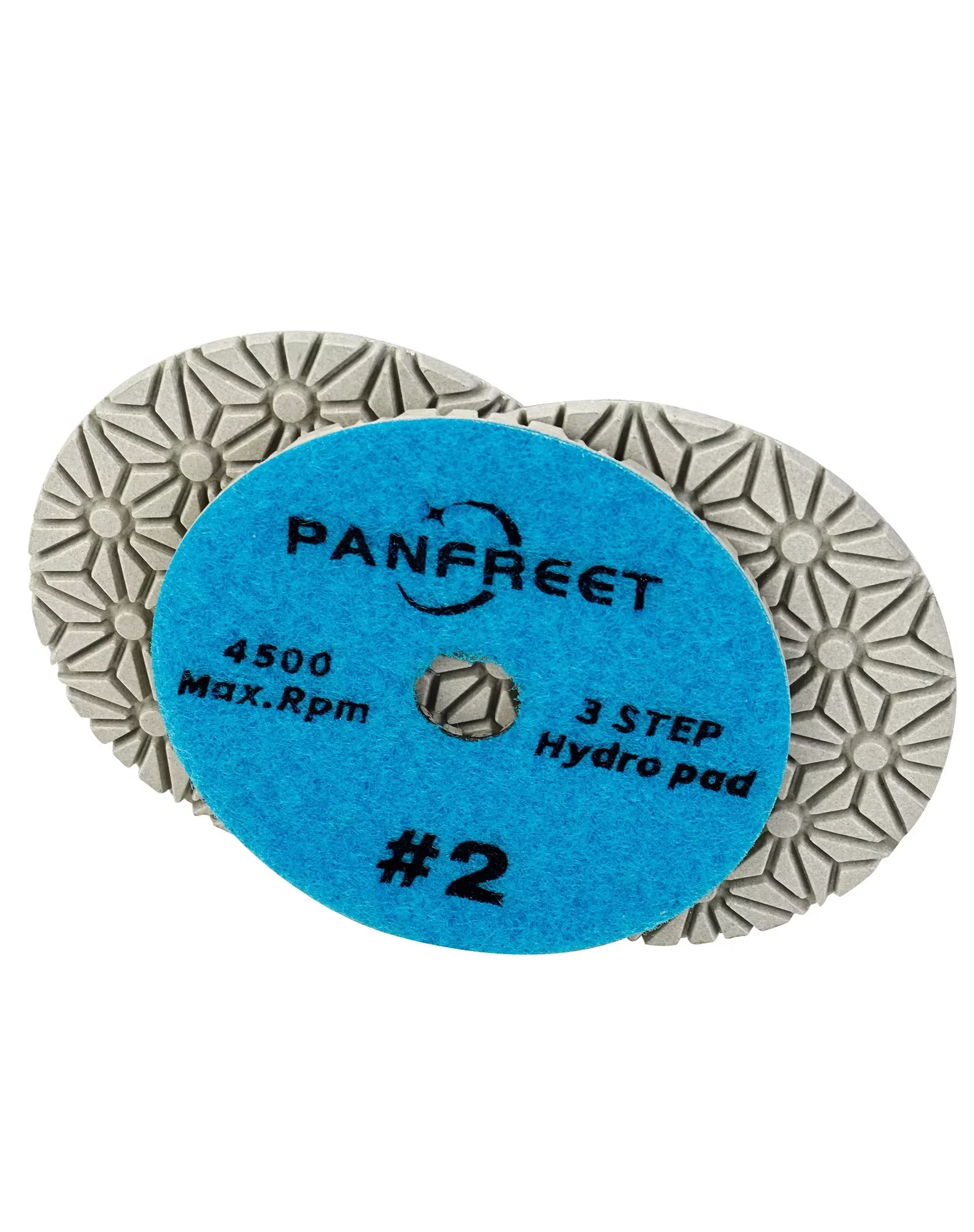 Panfreet 4 Inch 100mm Wet Dry 3 Step Diamond Polishing Pads Step 2 for Granite Quartz Marble Concrete Terrazzo