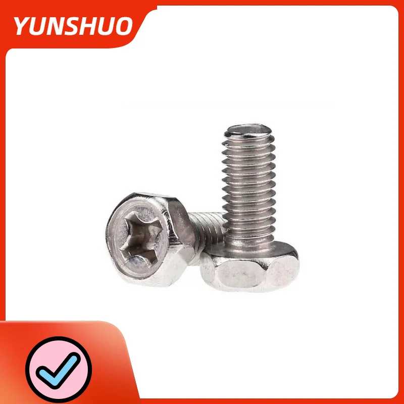 10x M6 Hex Cross Recess Head Bolts 6mm Hexagon Bolt Screws GB29.2  8-45mm Long 304 a2 Stainless Steel