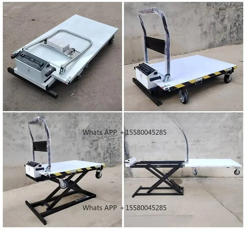Portable Electric Lift Manual Trolley Platform, 48V, Load Capacity 250kg