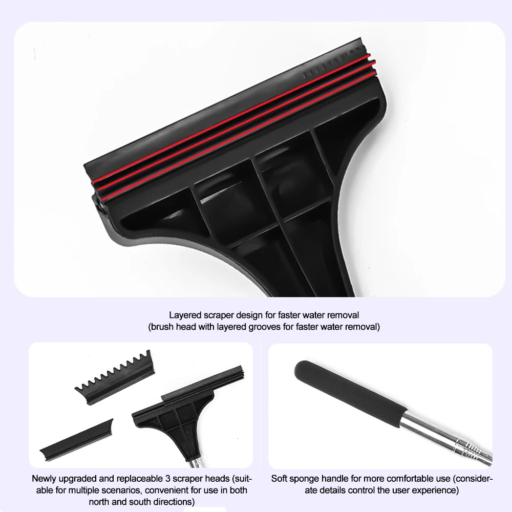 Portable Handle Wiper tablet Glass Window Cleaning Tool Windshield Car front Window Cleaner Clean Mirror Rearview car accessorie