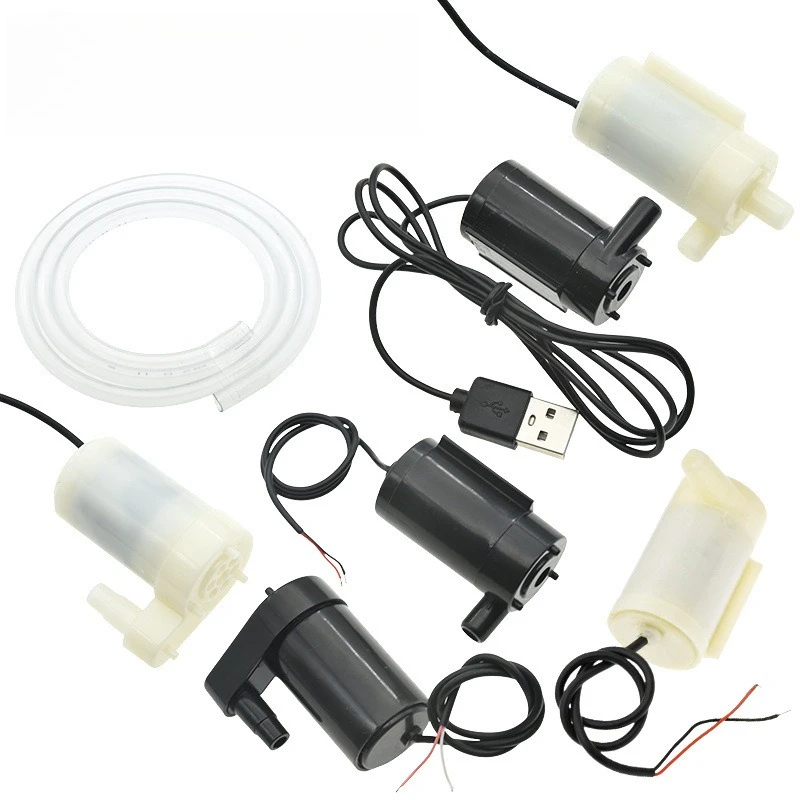 Ultra Quiet Micro Submersible Water Pump DC3V 5V USB & Phone Charger Powered Small Pump For PC Cooling Water Circulation