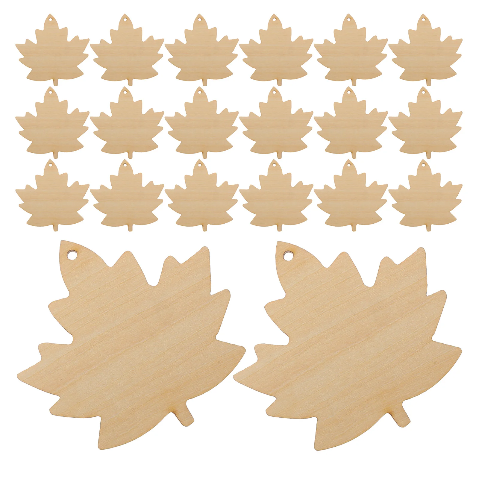 

30Pcs Unfinished Maple Leaf Wood Cutouts Safe for Kids Blank Slices for DIY Crafts Fall Leaves Decorations DIY Crafts Material