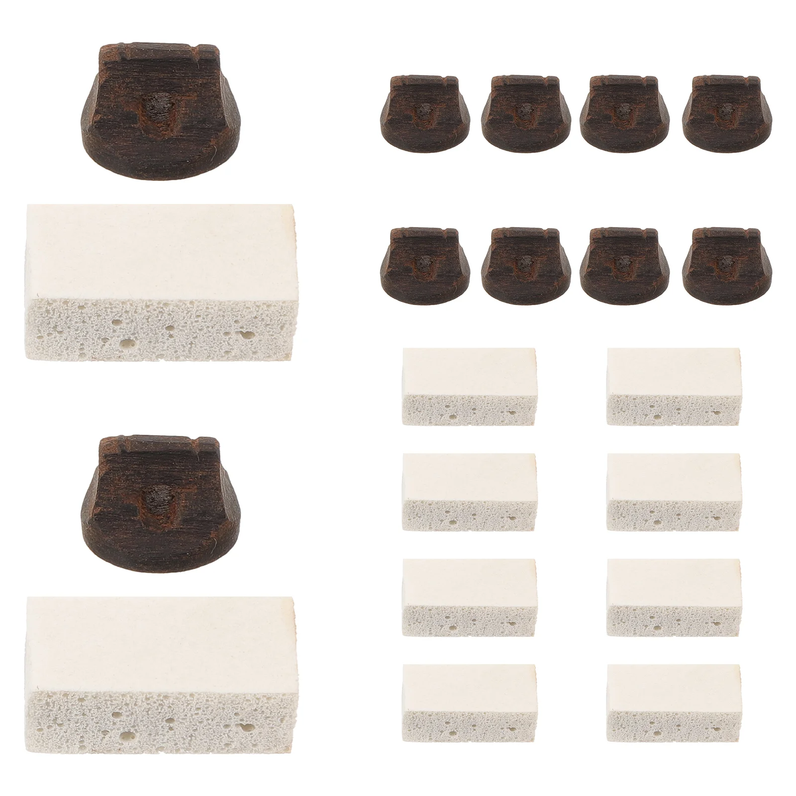 

10 Set Instruments Erhu Accessory Delicate Mute Accessories Wood Bridge Practice