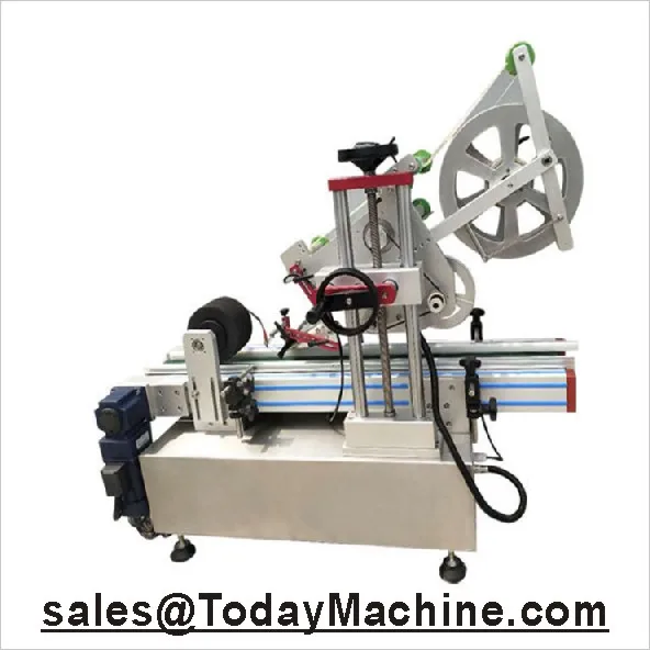 Vertical Adhesive Can Jar Labeler Round Bottle Desktop Label Applicator Positioning Tabletop Droppers Labeling Machine