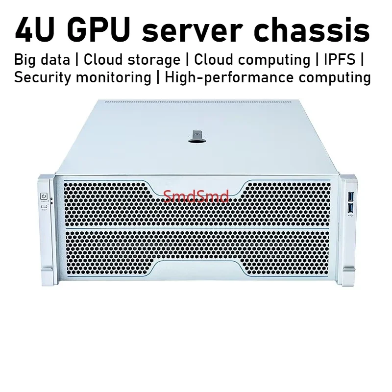 ATX Straight-through 4U Rackmount Chassis High-Performance Computing AI Storage Video Audio GPU Server HDD Stock