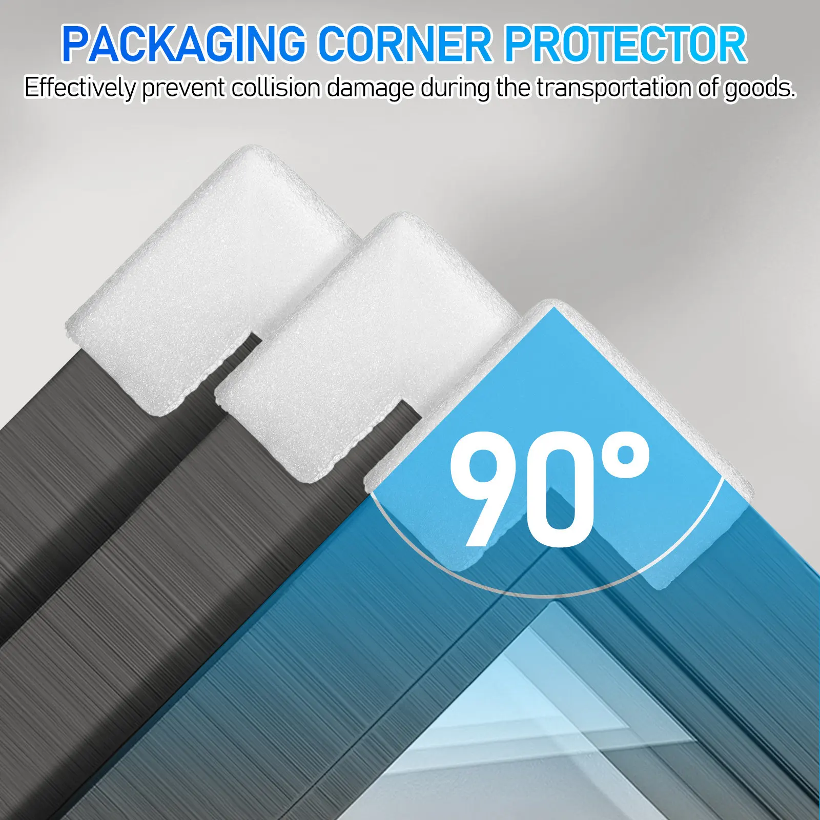 24 Pcs Packaging Foam Edge Protector Package Strapping Protectors Carton Packing Corner Picture Frame Corners for