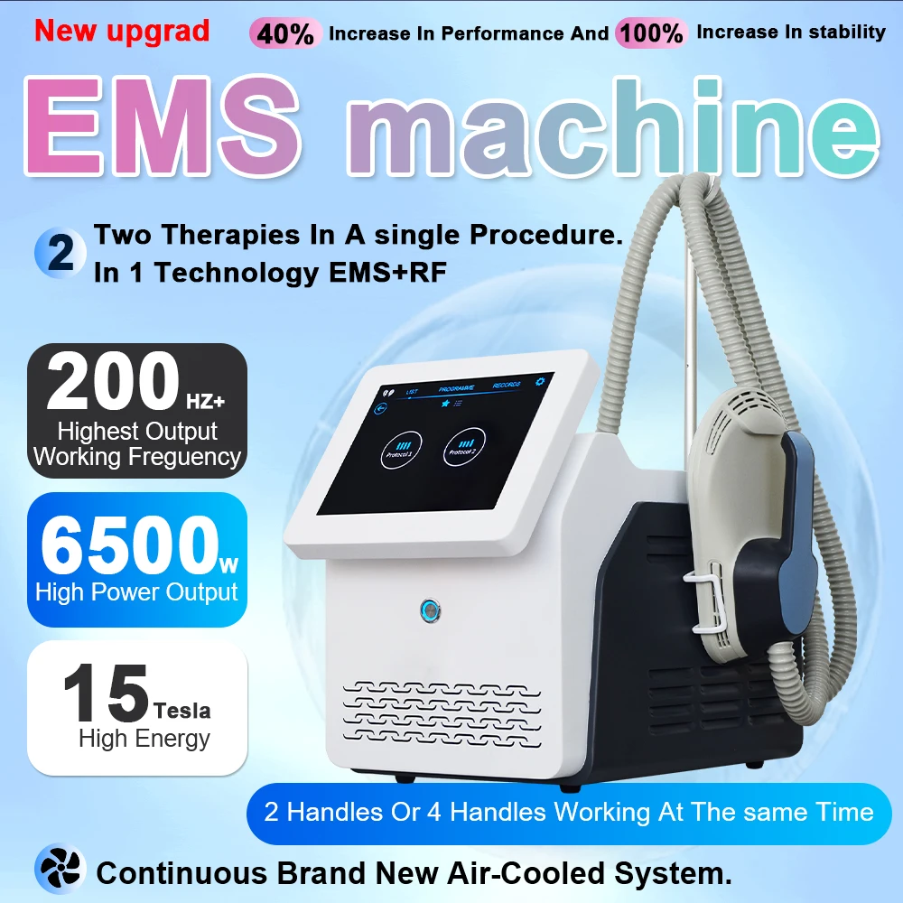 Vendita originale 2 maniglie EMS RF corpo dimagrante Emslim costruzione muscolare scolpire RF corpo scolpire macchina per la perdita di peso per il salone di casa