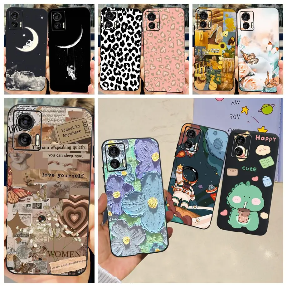 Funda trasera para Motorola Edge 30 Neo 30 Lite, carcasa suave de silicona negra mate para Motorola Edge 30 30Pro, moda para mujer
