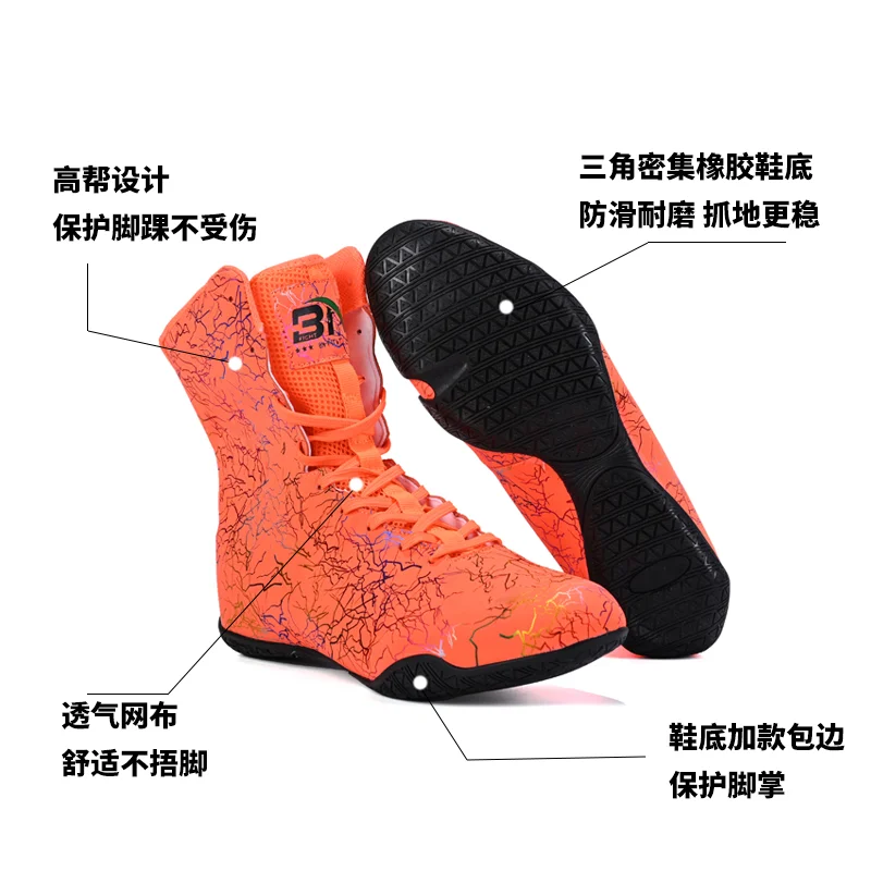 2025 Men's Sports Professional Fitness Wrestling Shoes Boxing Boots Classic Training Outdoor Sneakers Boxing Sneakers