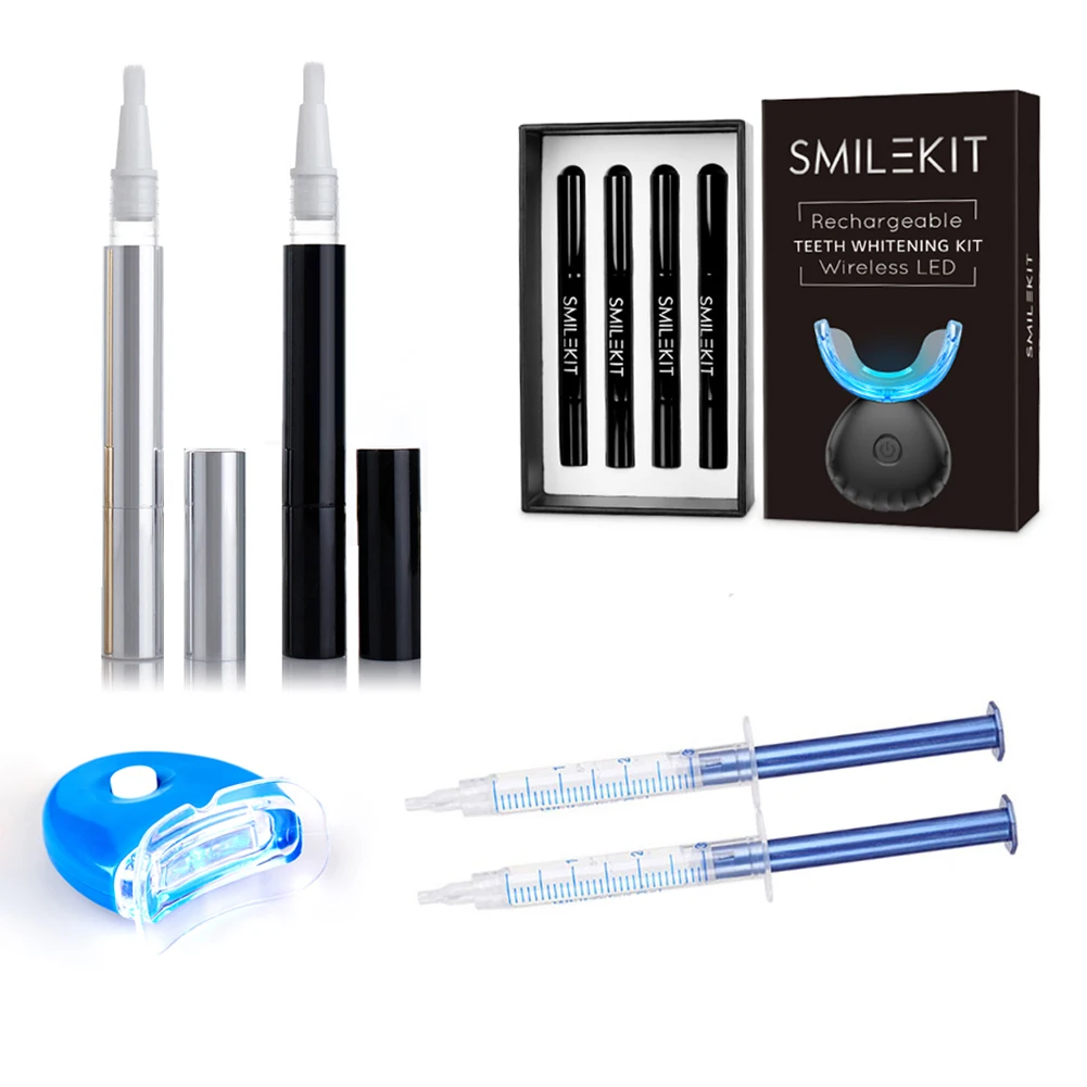 Siringa per Gel sbiancante per denti da 3ML perossido di carbammide 35% 44% sistema di candeggina per denti dentali Mini LED Light dentista strumenti per l'igiene orale