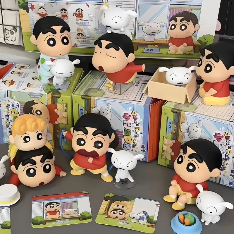 

New Crayon Shin chan's daily blind box figurines trendy toys gifts for kids peripheral toys desktop ornaments birthday gifts