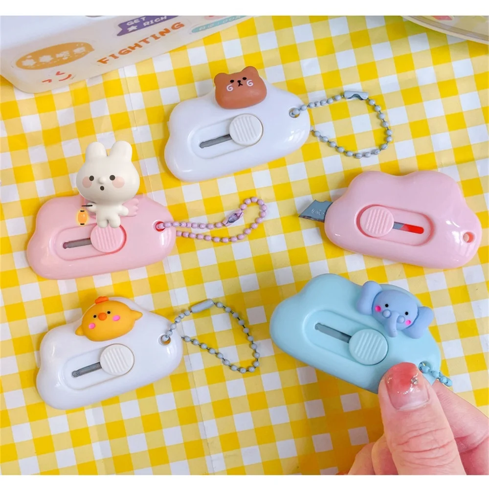 Cloud-Shape Mini Portable Utility Knife Cute Animal Box Opener Paper Cutting Hand Account Tool Express Envelope Opening Knife