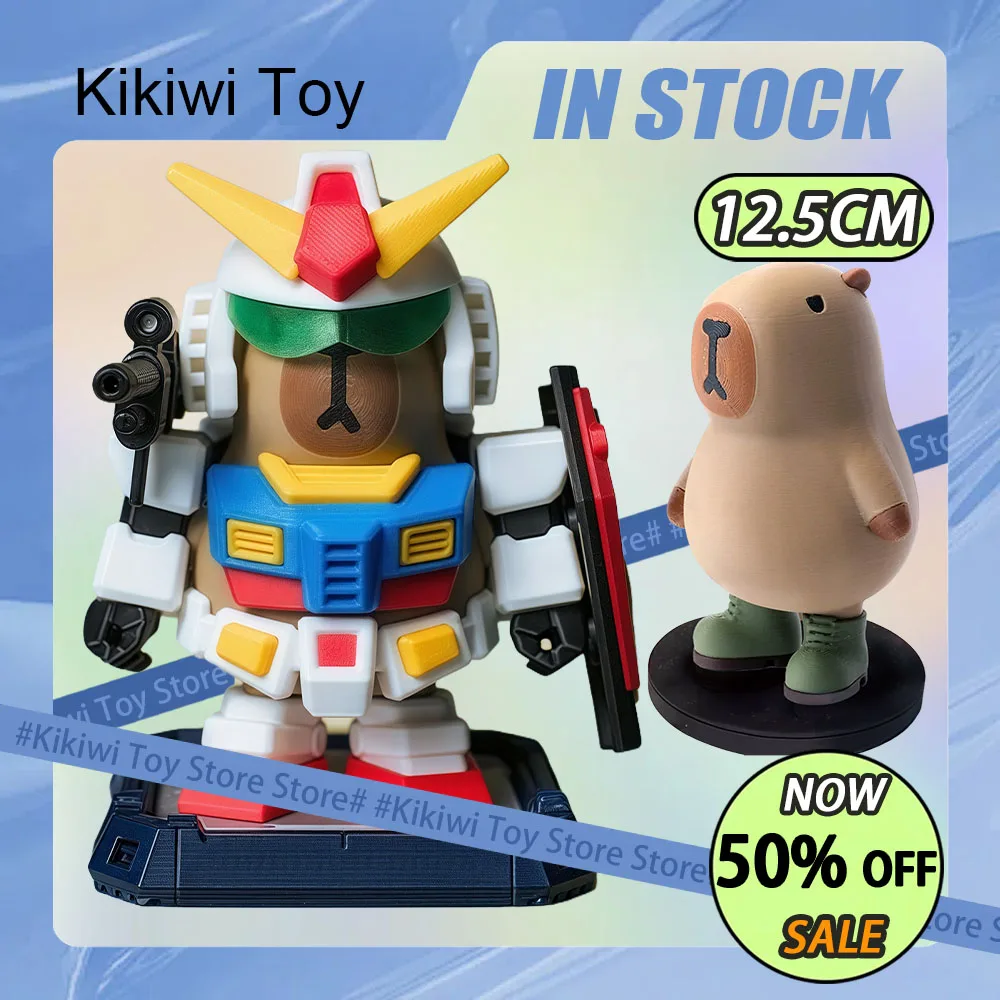 Neue Capybara Actionfigur RX-78-2 Mecha-Stil mit magnetischer dekorativer Capybara-Figur 3D-Druck-Sammlung Statue Spielzeug Geschenk