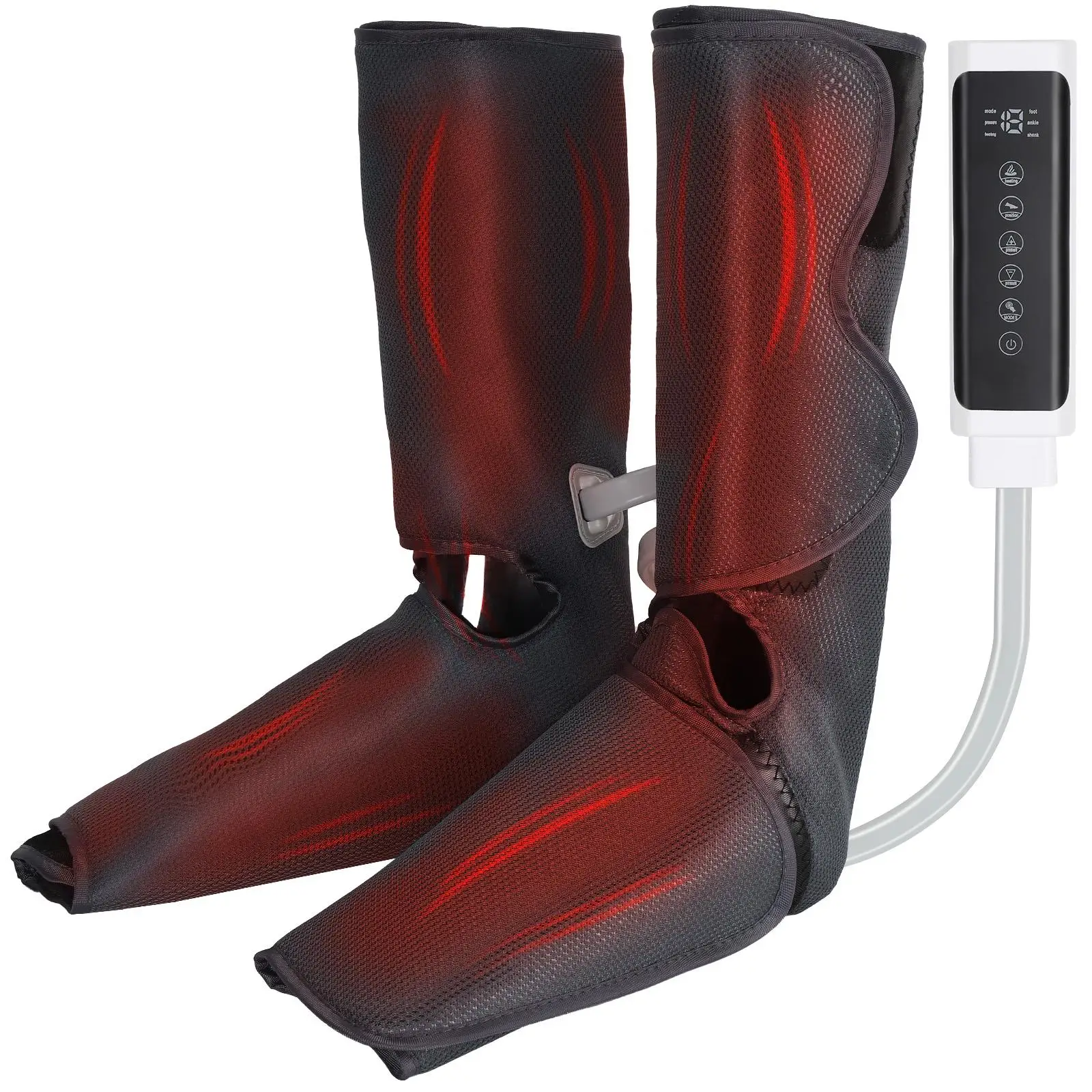 

3 in 1 Leg Massager Air Compression Boots Breathable Thermal Pressure Calf and Thigh Leg Massage Boots Gray