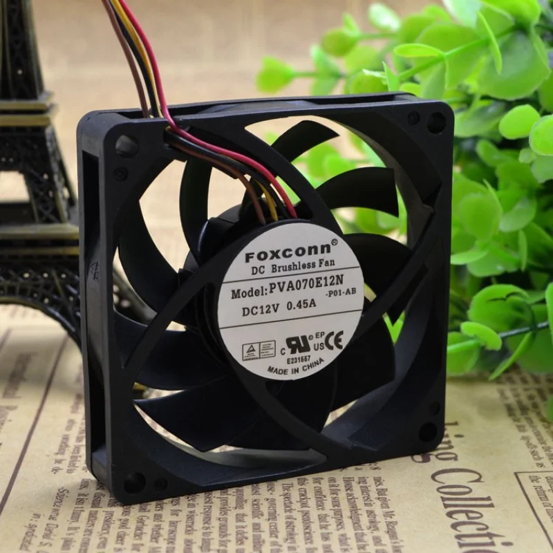 CPU 4 선 선풍기, PVA070E12N, 12V, 0.45A, 7cm