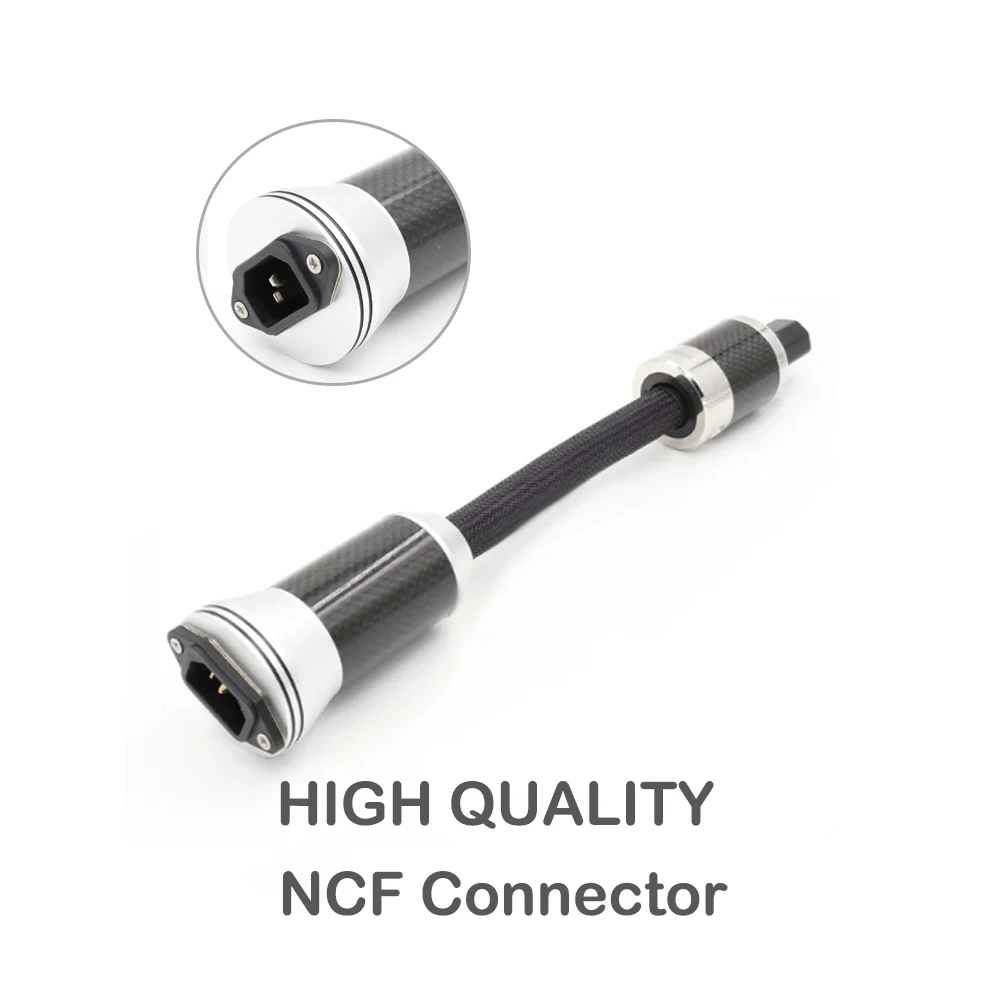 مرحبا نهاية Furukawa Flux-50 تصفية في خط مرشح الطاقة مع FI-50 FI-50R NCF ألياف الكربون الروديوم مطلي موصل التوصيل 30 سنتيمتر 50 سنتيمتر