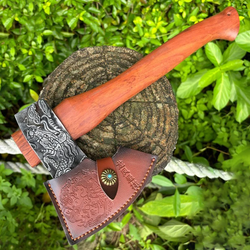 فأس تكتيكي متعدد الوظائف للدفاع عن النفس في الهواء الطلق فأس يدوي لقطع الخشب السياحي لمستلزمات التخييم الحطاب #3