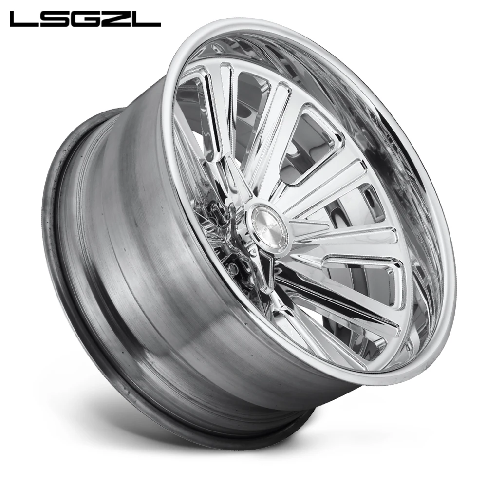 Custom  5x114.3 5x120 5x130 Deep Dish Alloy Polish Chrome Wheel 15 17 18 19 20 21 22 24 26 28 Inch Wheel Rim