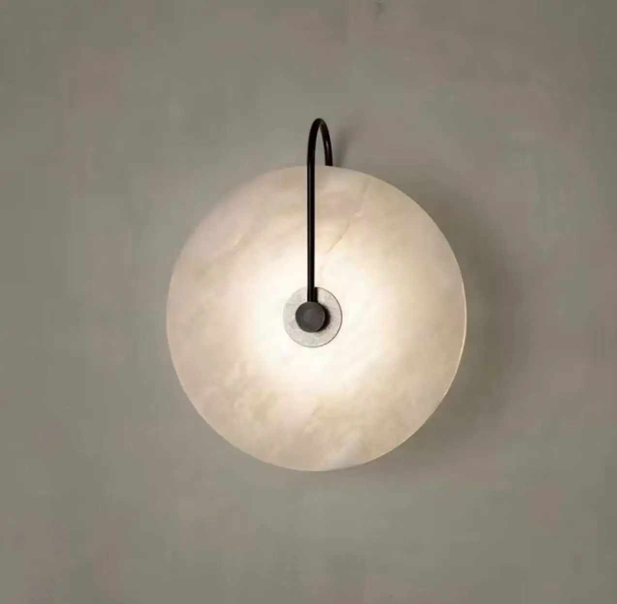 

Bedroom bedside study decorative Circle Wall Light Indoor Corridor Living Room Hotel Background Modern Art stone led Wall Lamp