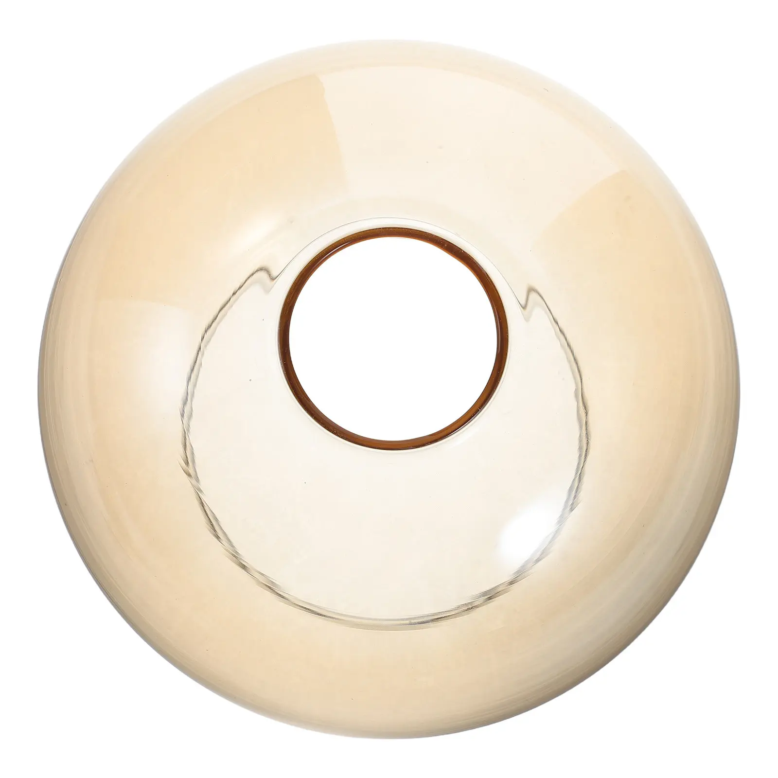 Amber Glass Lampshade Persimmon Shape Double Hole Retro Style Soft Glow Bedroom Table Lamp Shade Replacement Nordic Japanese
