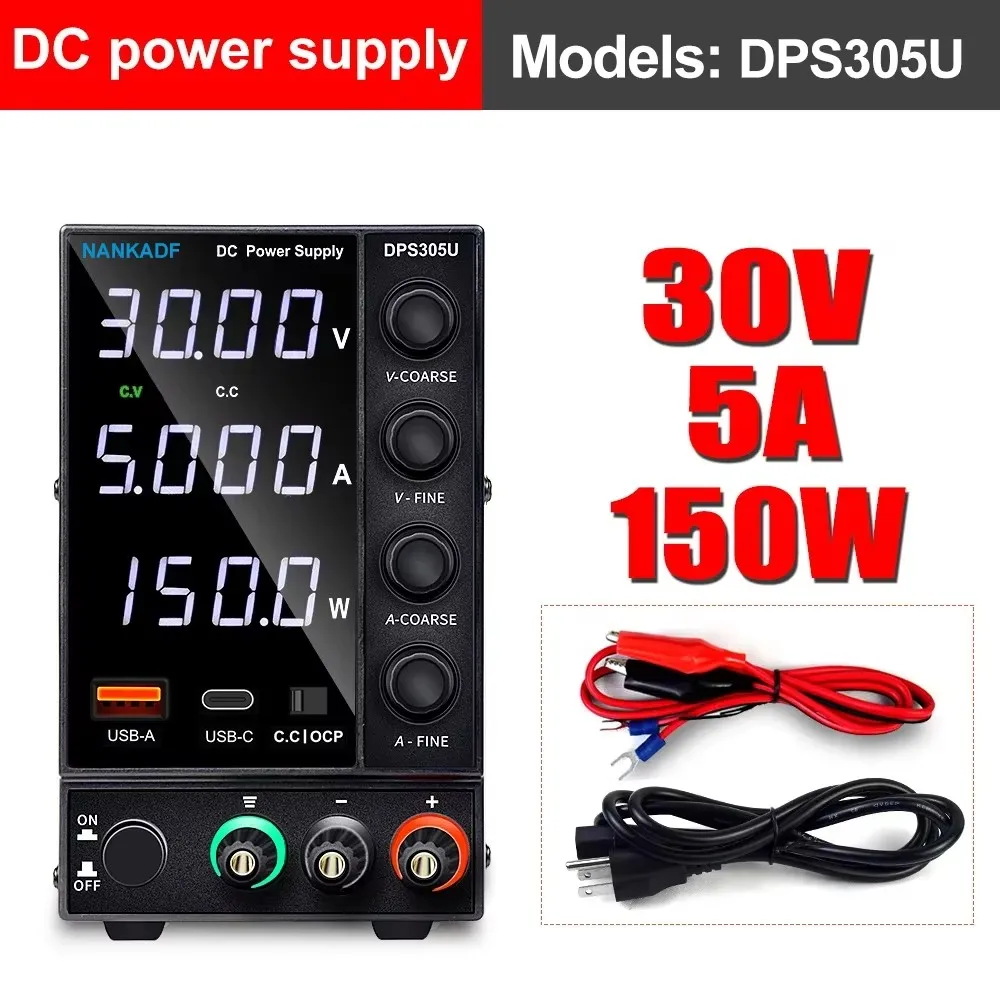 NANKADF Instelbare DC-voeding 30V 5A 10A 60V 5A 120V 3A 160V 2A Schakelende laboratoriumvoeding Stabilisatie van spanning Reparatie