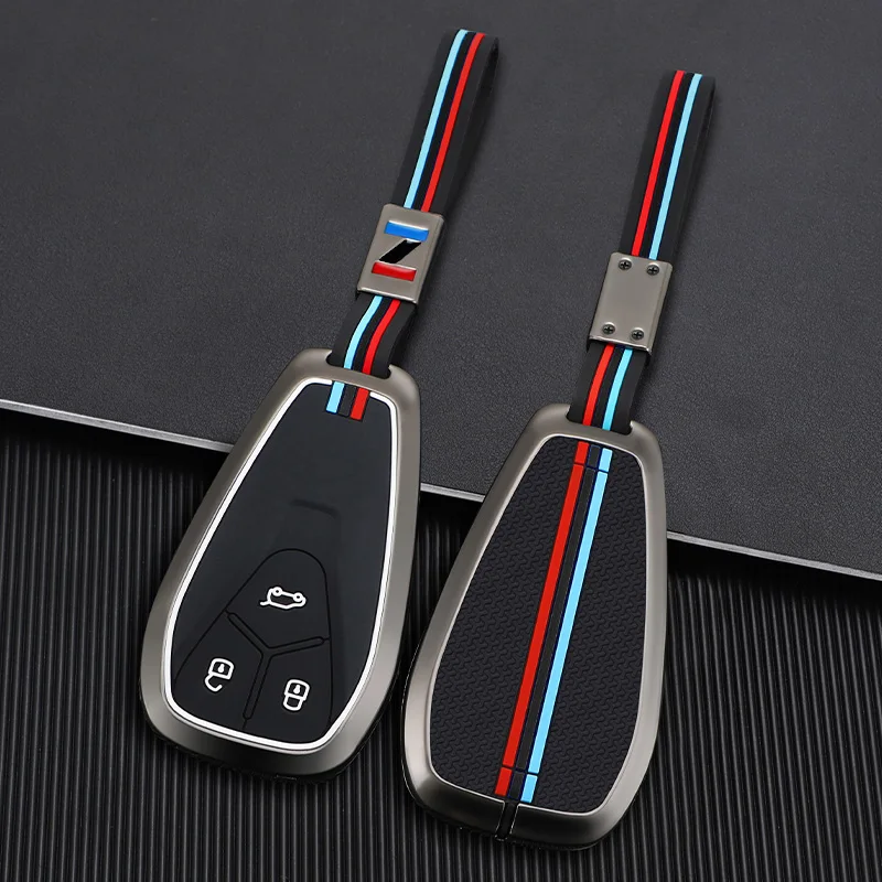 

3Buttons Zinc Alloy Car Remote Key Case Cover Protective Fob For Skyworth EV6 Skywell ET5 HT-i HTI Imperium SEV Elaris Beo Phev