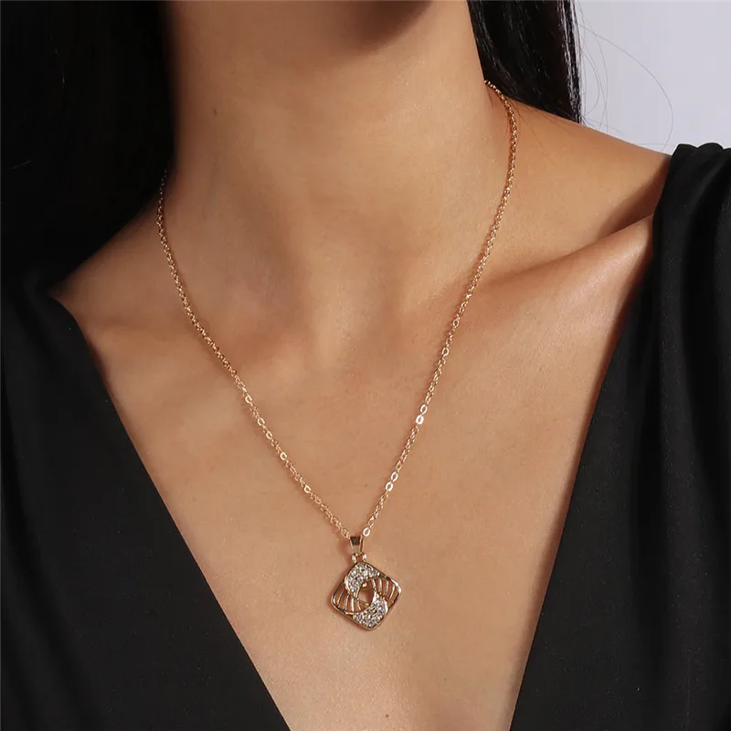 Mode Kreuz Halskette für Frauen Männer Gold Silber Farbe Dazzling Kristall Jesus Kruzifix Halskette Christian Schmuck Großhandel – Detail 14