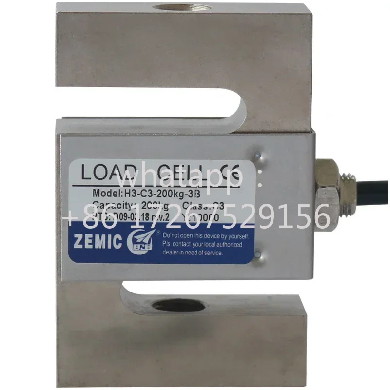 H3-C3-500KG-3B  ZEMIC Weighing Sensor s-Type Tension Sensor Load Cells 50KG  100KG 200KG 500KG