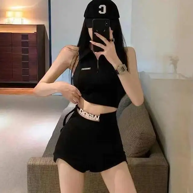 Hot Girl-style Sexy Waist-exposed Shorts for Women 2025 Summer New French Niche Temperament High-waisted Slim Sexy Pants