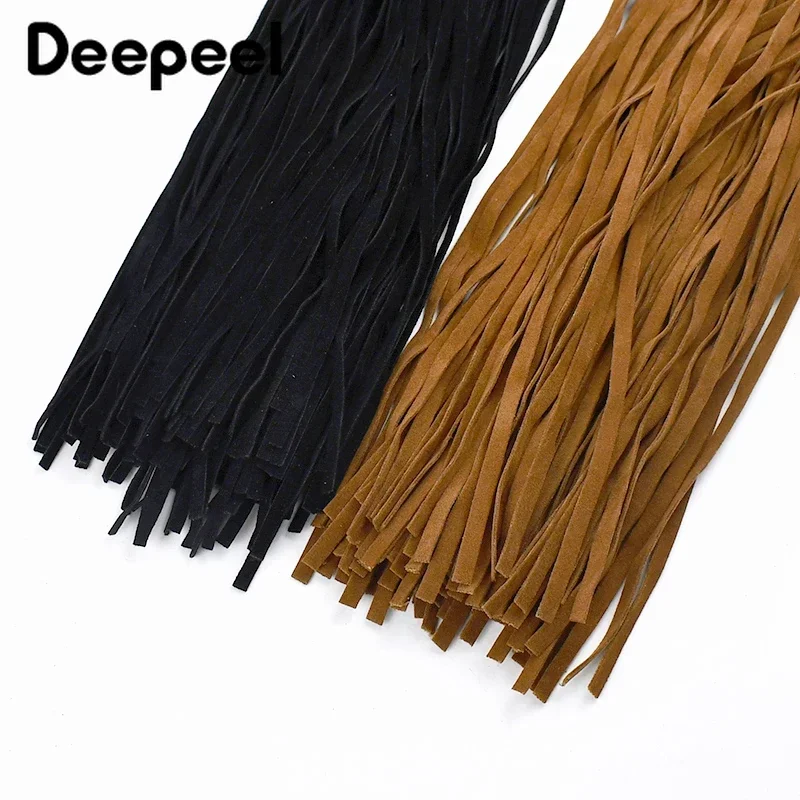 Deepeel 66*80cm Faux Leather Suede Tassels Fringe Lace Trim Clothing Sewing  Tassel Trimming Ribbon Curtain Dress DIY Accessory