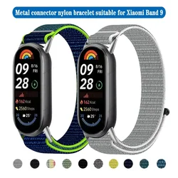 Nylon Loop Strap for Xiaomi Mi Band 9 Smart Band Wristbands Sport Strap for Xiaomi Mi Band 8 Braided Bracelet Accessories Correa