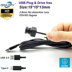 Mini Wide Angle No distortion Lens FOV 105Degree OTG Android 2MP 4MP Mini USB Camera 1080P 2K USB Security Kamera For ATM VR