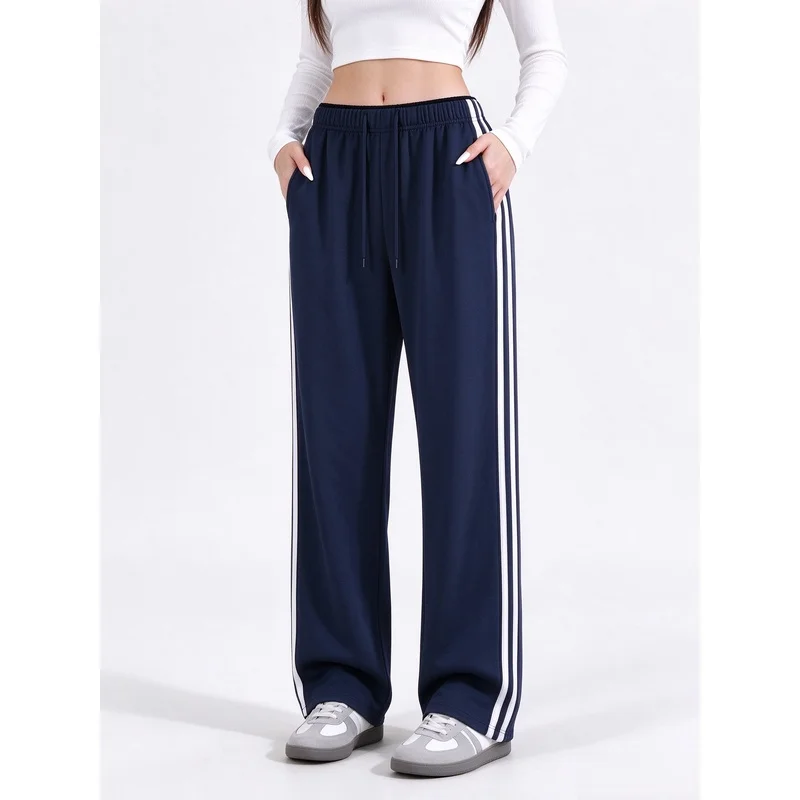 Unisex Spring And Autumn Side Striped Casual Fashion Sports Pants Drawstring Straight Leg Sports Pants Men's Casual Jogging Pant
