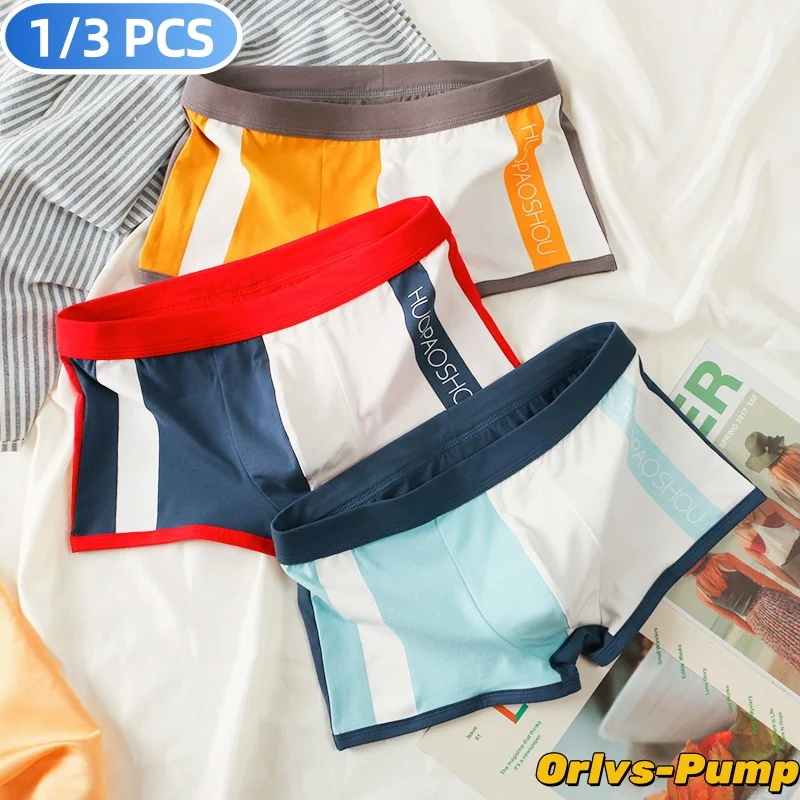 1/3 Pieces/Set Underwear Men's Underwear Men's Boxers Pure Cotton Personalized Boxer Breathable Comfortable Printed Underwear