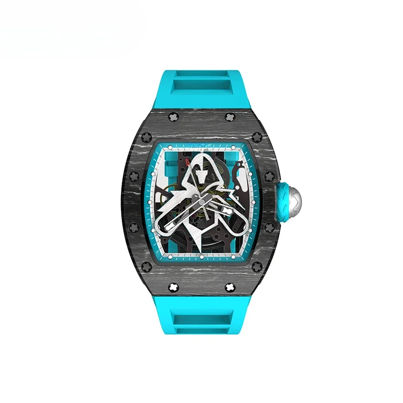 Halloween Carbon Fiber Lone Brave, Men's Sports Fully Automatic Mechanical Movement Watch