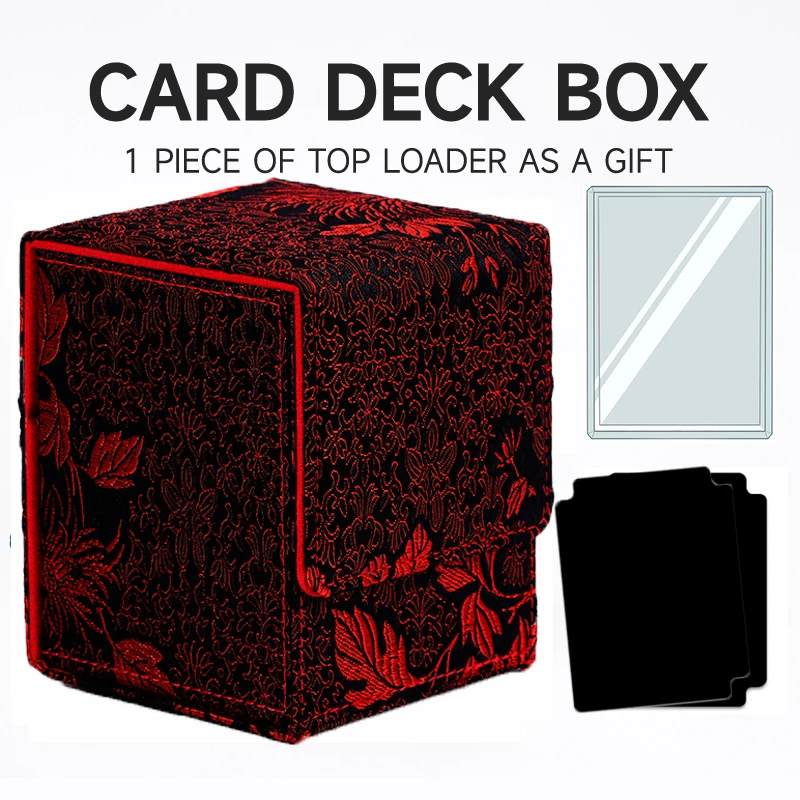 Image of Kartendeckbox mit Sichtfenster, Aufbewahrungsbox für Sammelkarten, fasst mehr als 100 Karten mit Hüllen, für TCG-Brettspiele, Sammlerstücke, Geschenke