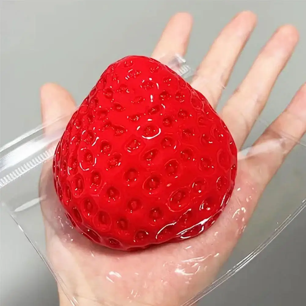 Handmade Big Strawberry Stress Relief Toy Slow Rebound New Fidget Toy Birthday Party Gifts