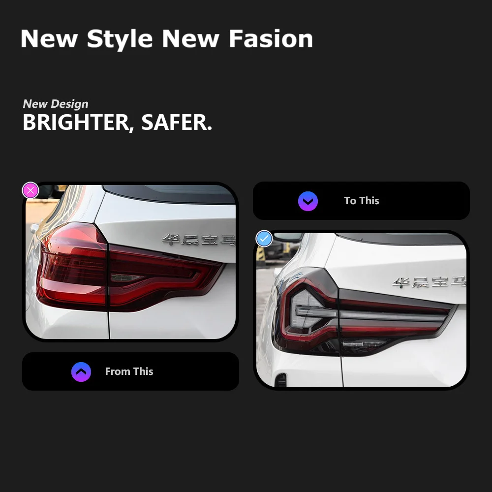 Taillight for BMW X3 G08 LCI 2022 LED Tail Light Rear Lamp Inner Light