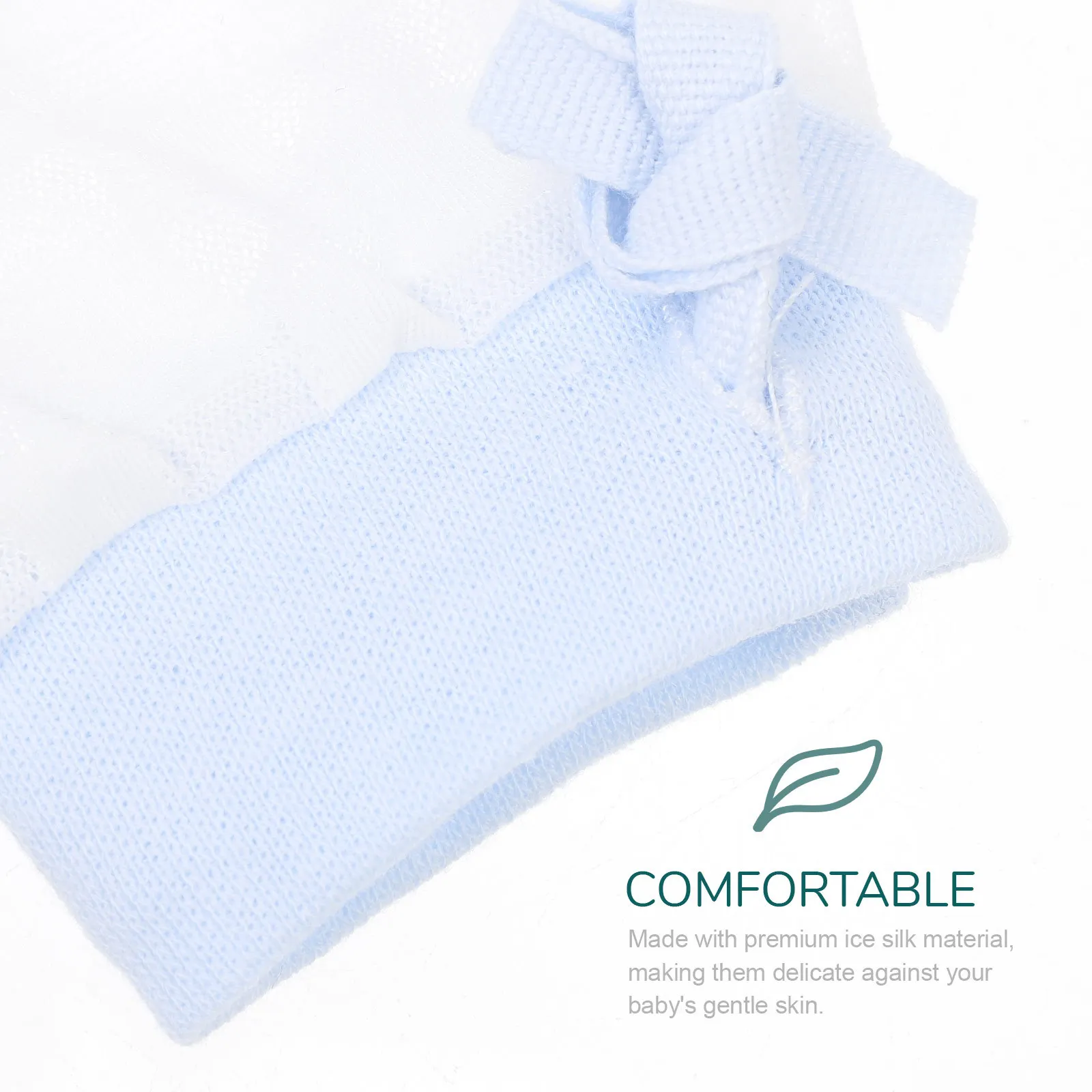 

2Pairs Baby Ice Silk Mittens Newborn Scratch Hand Protectors Infant Anti-Scratch Gloves Infant Ice Silk Mitten