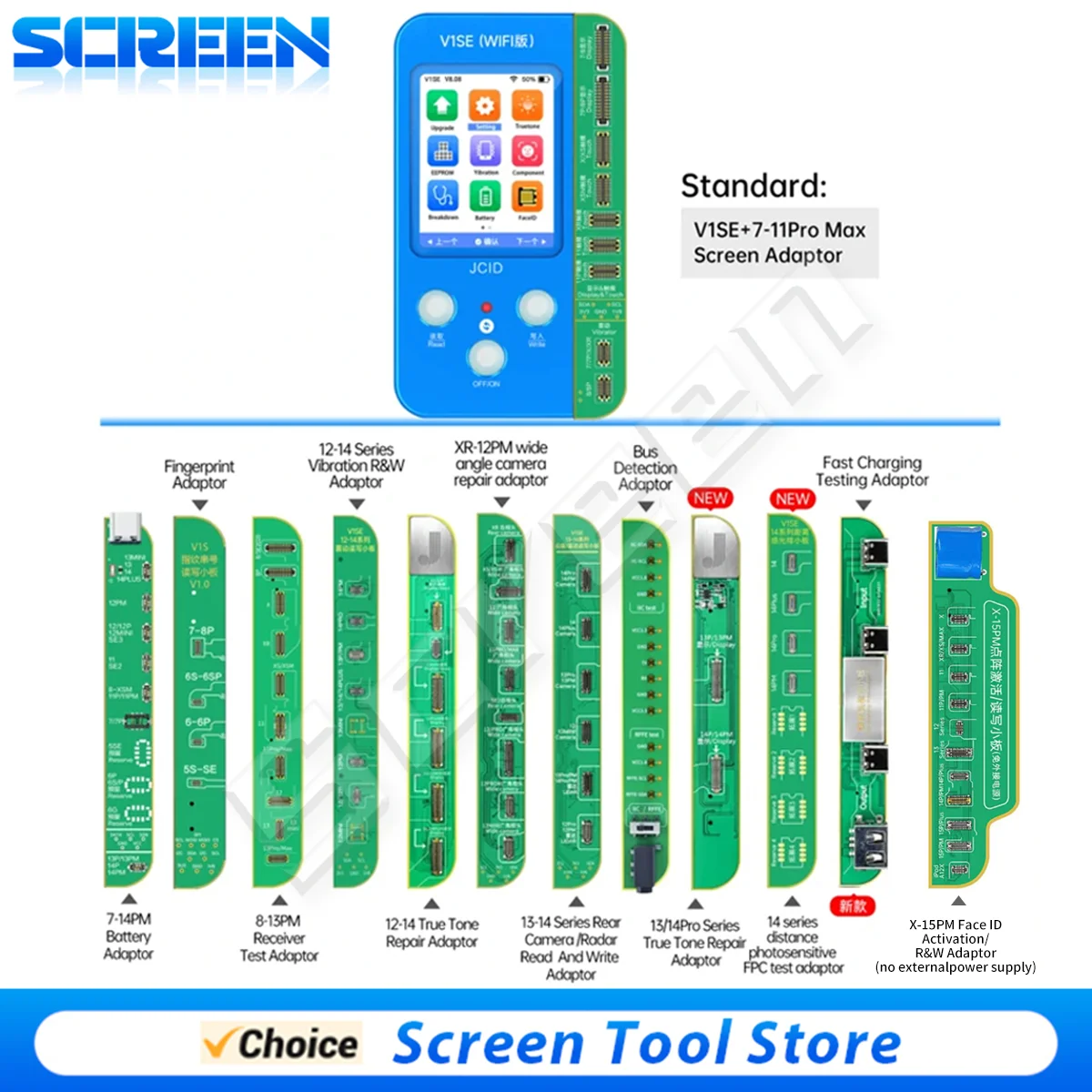 

JCID JC V1SE for IPHONE X XS Max 11 12 13 14 15Pro True Tone Fingerprint Dot Projector Battery Data Read and Write Programmer