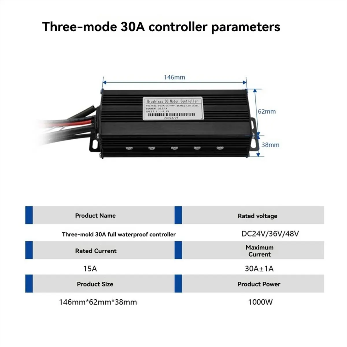 

(X07A) Three Mode Ebike Controller 24V/36V/48V with S866 LCD Color Display Waterproof Connector 1000W Motor Conversion Parts,B