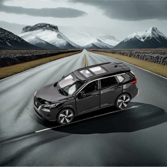 Nissan X-TRAIL SUV 1:32, modelo de aleación de Metal fundido a presión de alta simulación, sonido de coche, luz, colección extraíble, juguetes para niños, regalos