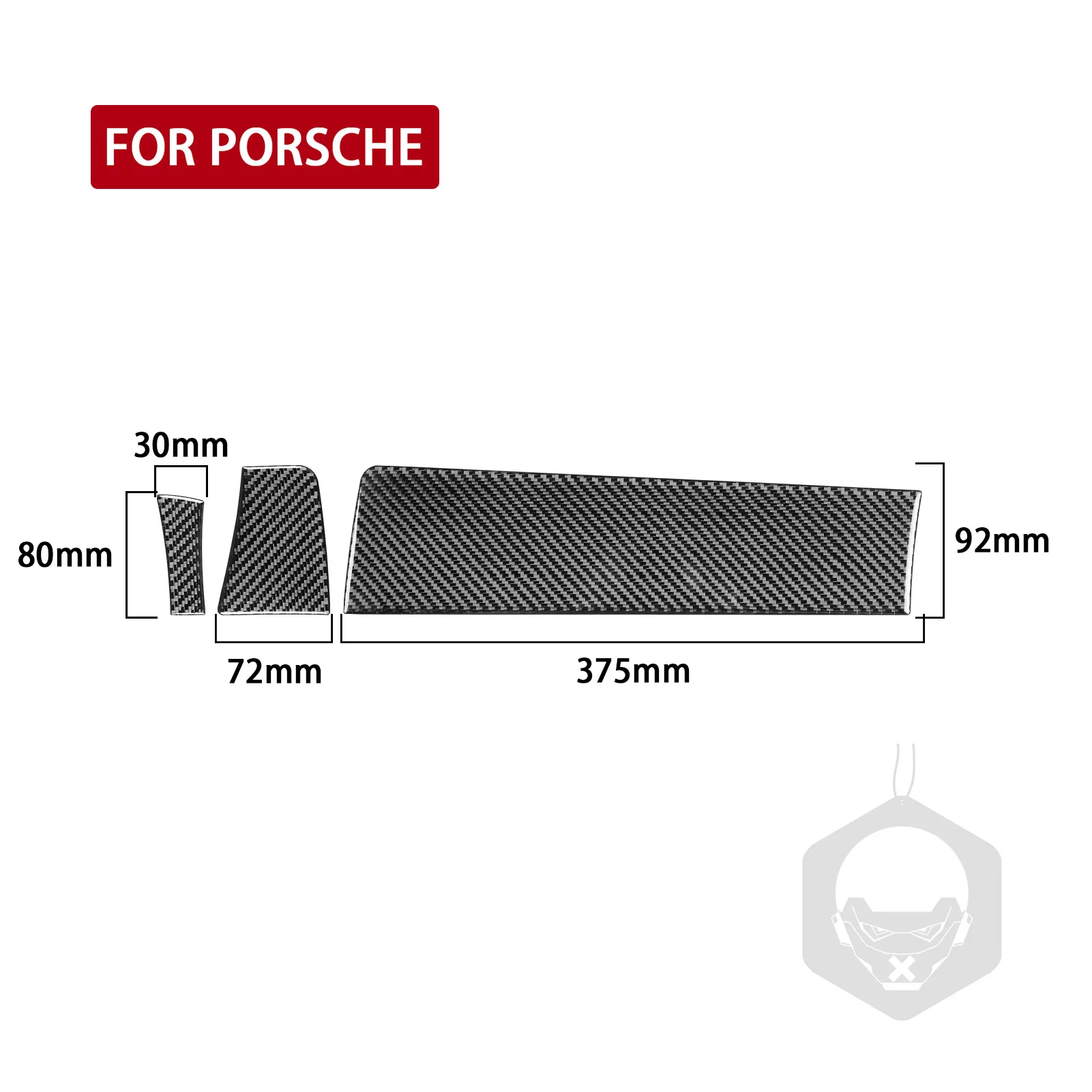 For Porsche Cayenne Macan 2015–2018 Carbon Fiber center console dashboard Protective panel trim sticker Interior Wrap Kit