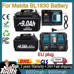 6000 mah/9000 mah BL1830 Voor Makita 18 V Batterij 18650 Lithium-ion Oplaadbaar Compatibel Met Voor Makita BL1860 BL1890 Batterij