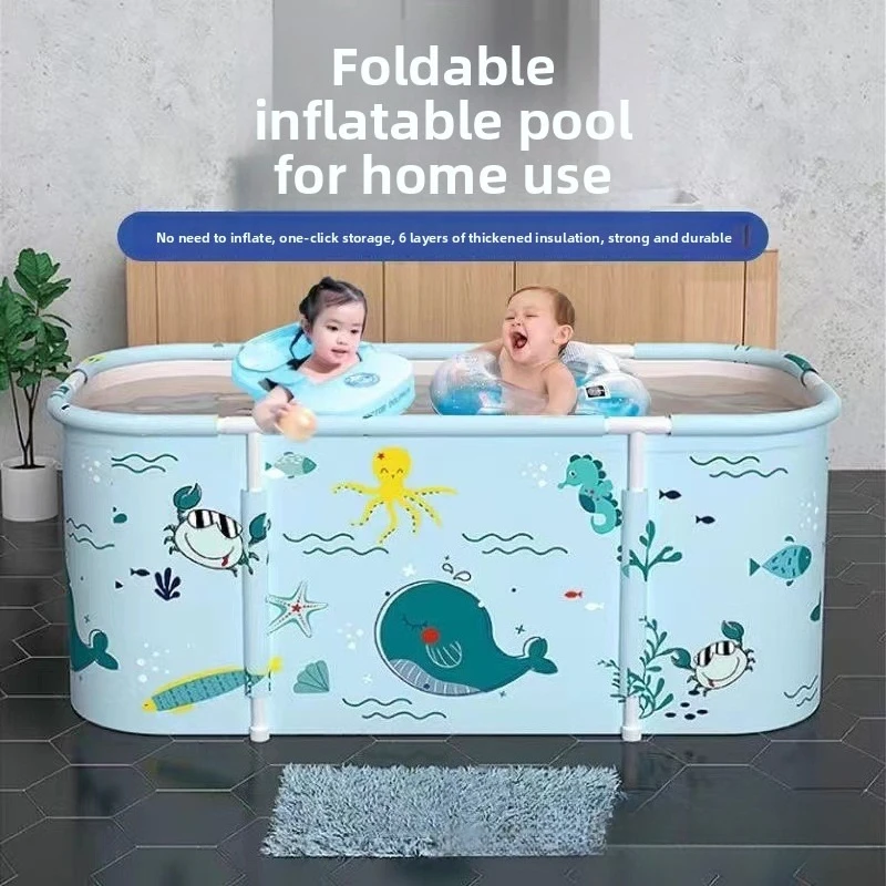 New Foldable Rectangular Bath Tub Family Home Use Children Adults Pool Collapsible Bathtub Large Adult Child Baby Bathing Pool