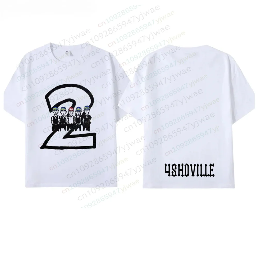 Lngshot 4shoboiz Vol.2: 4shoville Album T-Shirt Kpop Mitglieder Ohyul Ryul Woojin Louis Tee Fan Geschenk Sommer Herren Damen T-Shirts – Detail 6