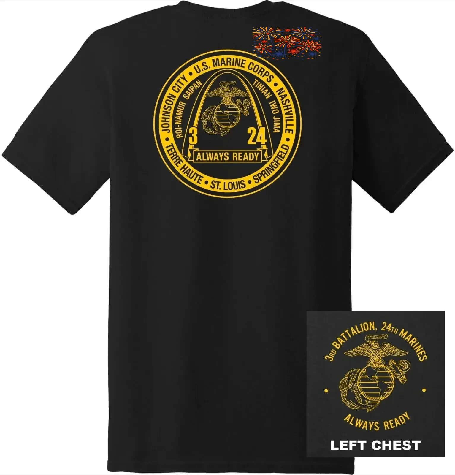 US Marine Corps 3rd Battalion 24th Marines Regiment T-Shirt 100% Cotton O-Neck Short Sleeve Summer Casual Mens T-shirt