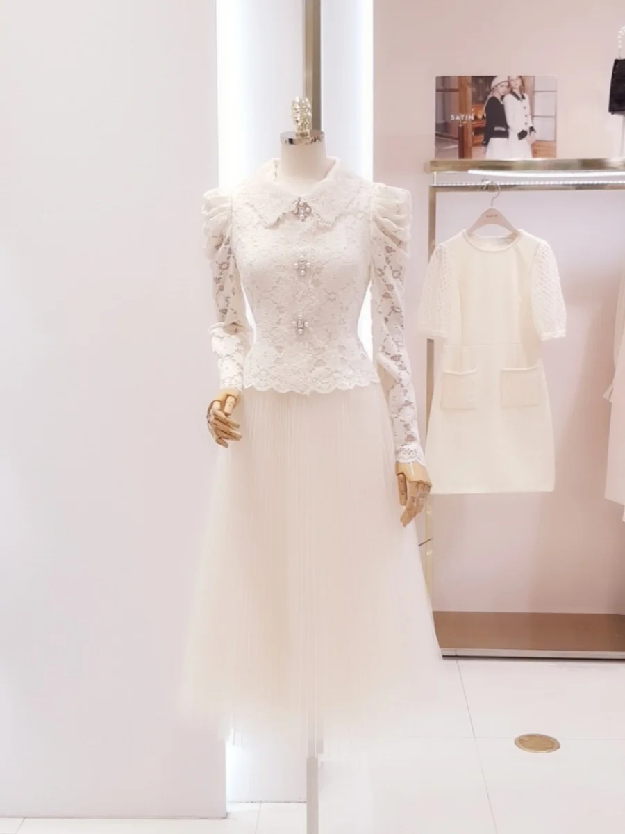 

Ele Luxury Long Sve Bubble Net Gown Skirt High Waist A-Line Dr Ci Commute Suitable Single Piece Zipper Closure