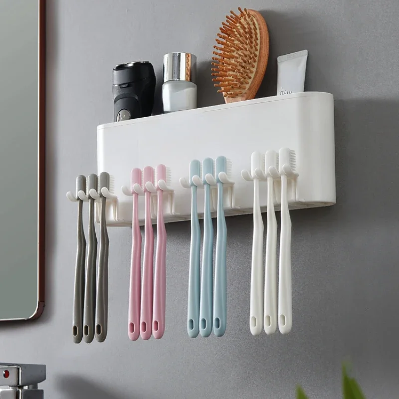 Shelf, non-perforated, mouthwasher, toothbrushing cup, wall-mounted bathroom, wall-mounted storage box, dental jar set